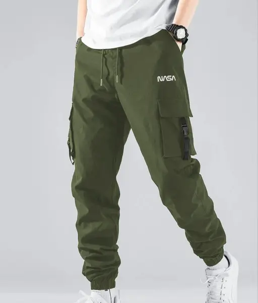 Joggers Park Men's Solid Jogger Pants Olive Track Pants