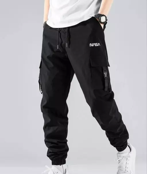 Joggers Park Men's Solid Jogger Pants Black Track Pants