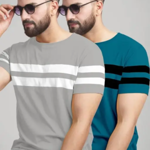 Men's Half T-shirt Cotton Blend  Combo Pack Of 2