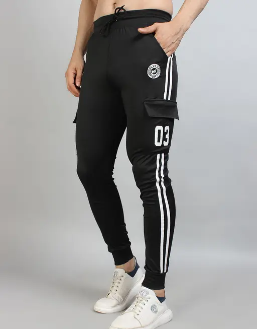 Men's Lycra Stretchable Cargo Style Joggers Track Pant